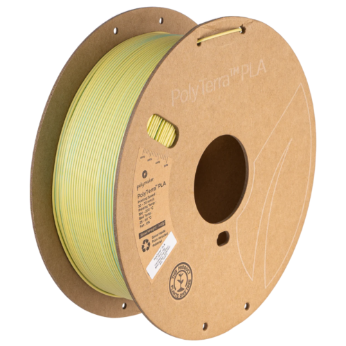 Polymaker PolyTerra™ Dual Matte PLA Filament Chameleon (Teal-Yellow): Premium Quality 3D Printer Filament