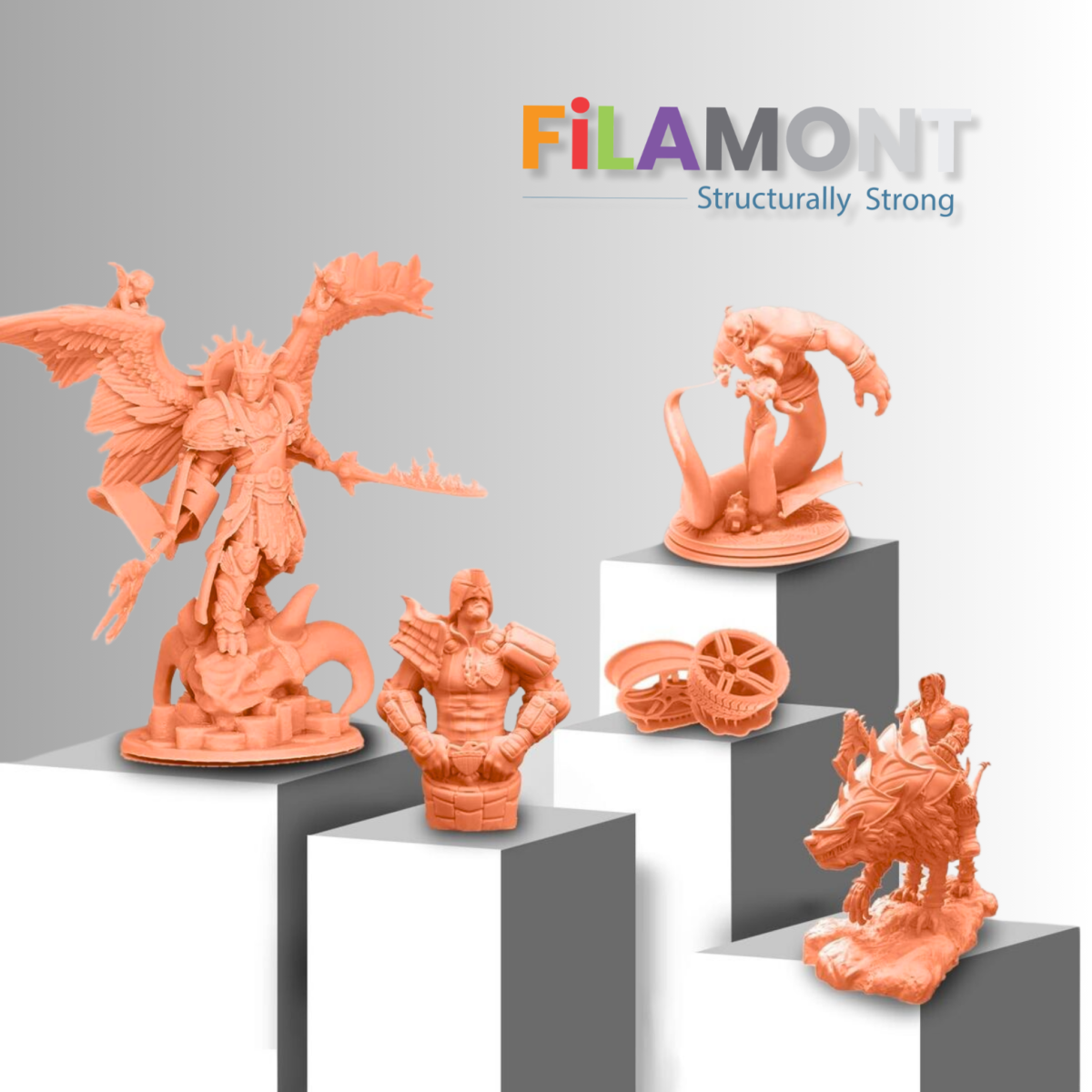 Filamont Water Washable 3D Printer Resin (Orange Red)