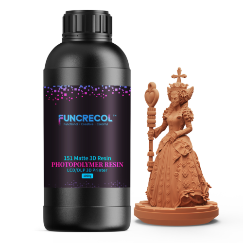 FUNCRECOL Texture Matte Red Wax-Like 3D Resin