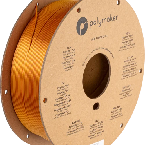 Polymaker PolyLite™ Dual Silk PLA Sunset (Silk Gold / Silk Red)– Best Silk PLA Filament for Stunning 3D Prints