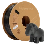 Polymaker PolyTerra Matte PLA Charcoal Black 3D Printer Filament – High-Quality Matte Finish for Precise Printing