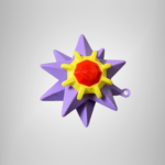 Protomont 3D Printed Pokémon Starmie Keychain – Mini Keychain for Birthday Gifts & Return Gifts for Kids