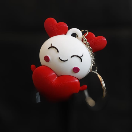 Protomont 3D Printed Cute Love Angel Keychain  Add a touch of charm and affection with the Protomont 3D Printed Cute Love Angel Keychain, a beautifully crafted mini keychain