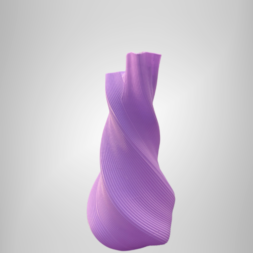 Elegant 3D Printed Purple Twisted Vase – Modern Home Décor & Thoughtful Gift Enhance your living space with this stunning 3D-printed purple twisted vase