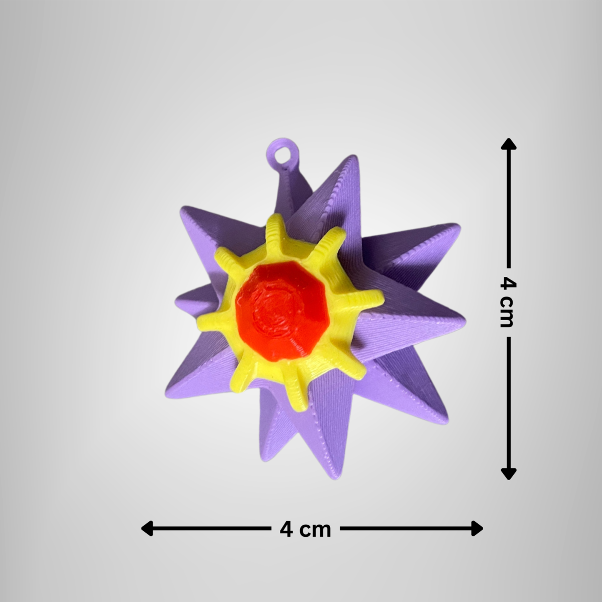 Protomont 3D Printed Pokémon Starmie Keychain – Mini Keychain for Birthday Gifts & Return Gifts for Kids