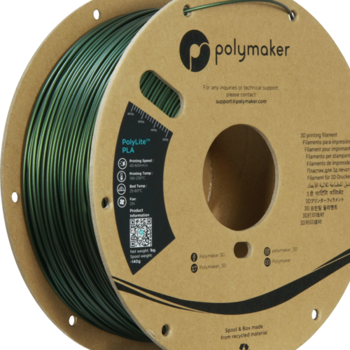 Polymaker PolyLite™ PLA Sparkle Dark Green - Premium 3D Printer Filament ( 1.75mm, 1Kg) | High-Quality PLA FDM Printer Filament with a Beautiful Sparkle Finish