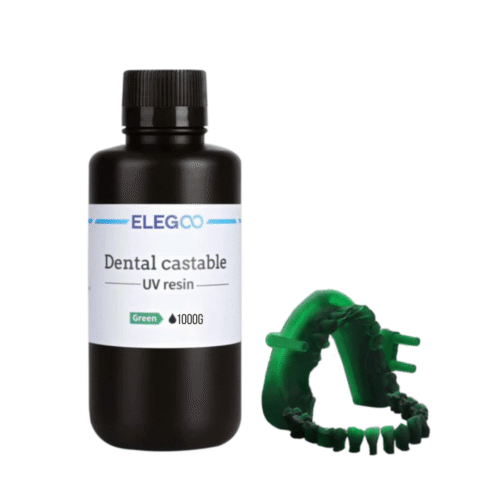 Buy ELEGOO Dental Castable UV Resin Green 1KG – High Precision, Clean Burnout Resin for Dental & Jewelry Casting | Protomont Technologies India – Bulk Orders Available