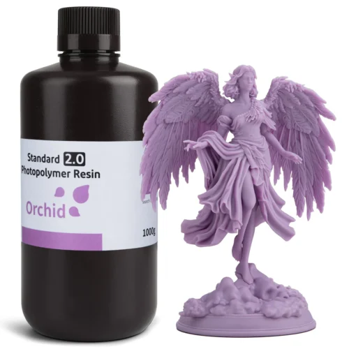 ELEGOO Standard Photopolymer Resin 2.0 Orchid – High Precision, Low Odour, Easy to Print UV Resin for LCD/ DLP 3D Printers