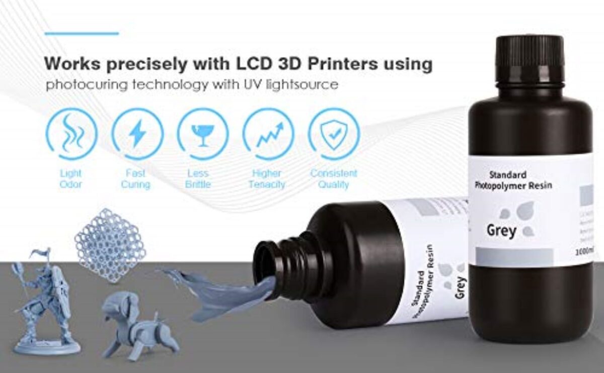 ELEGOO Standard Grey Resin – High Precision Photopolymer for 3D Printers - Image 4