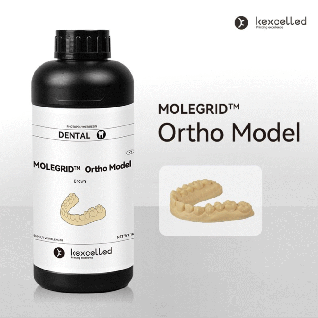 MOLEGRID™ Ortho Model Resin – Precision Dental Resin in Brown Colour, Now in India