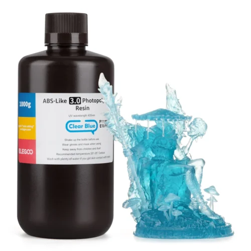 ELEGOO-ABS-Like-3.0-Photopolymer-Resin-1KG-Clear-Blue-model