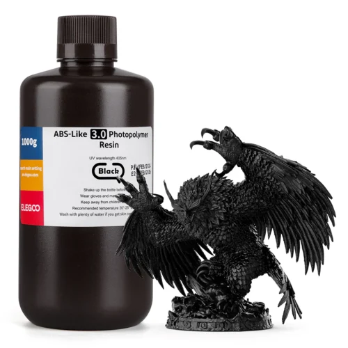 ELEGOO ABS-Like Photopolymer 3D Printer Resin 3.0 – Black(Latest Version)