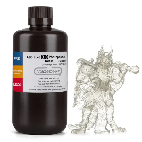 ELEGOO ABS-Like Photopolymer 3D Printer Resin 3.0 – Clear (Latest Version)