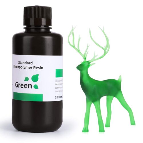 ELEGOO Standard Green Resin – High Precision Photopolymer for 3D Printers