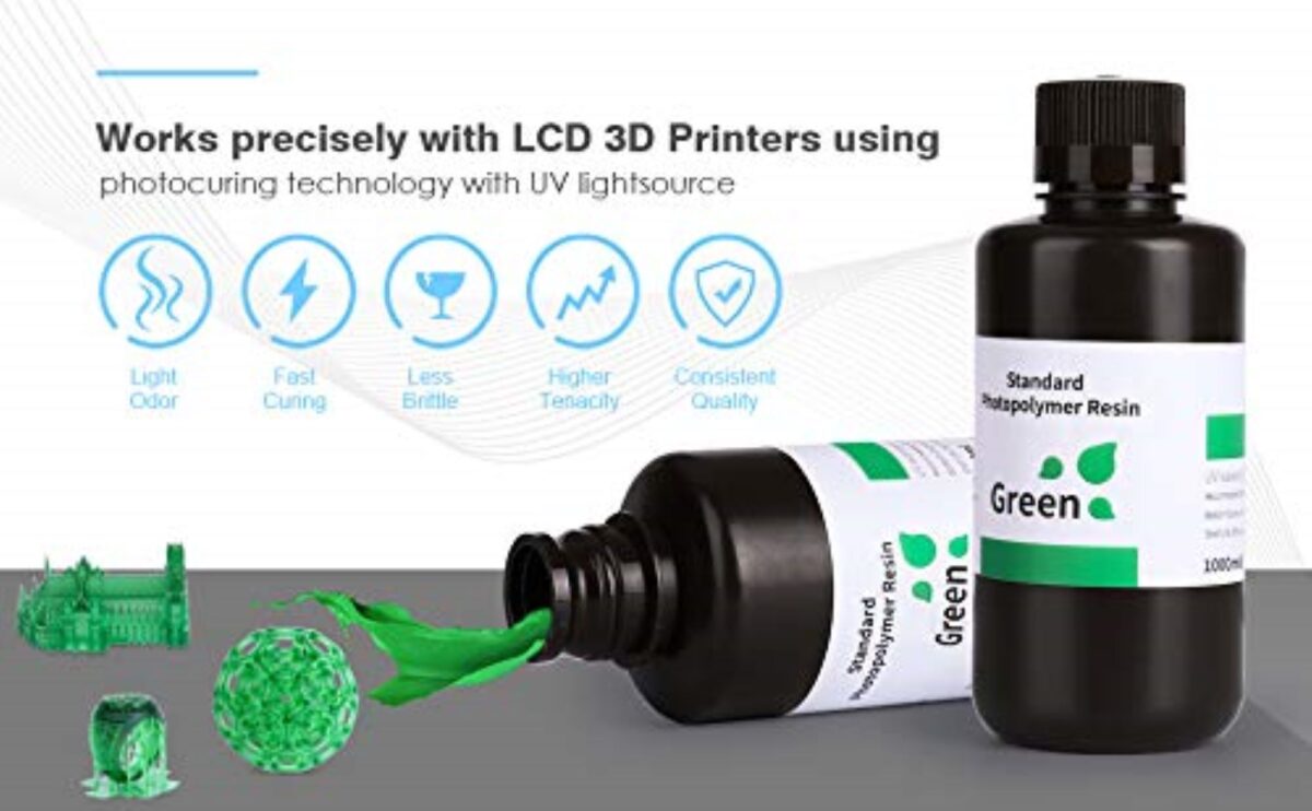 ELEGOO Standard Green Resin – High Precision Photopolymer for 3D Printers - Image 4