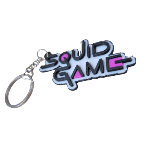 Protomont 3D Printed Squid Game Logo Keychain – Cute Gift for Kids, Teens & Collectors