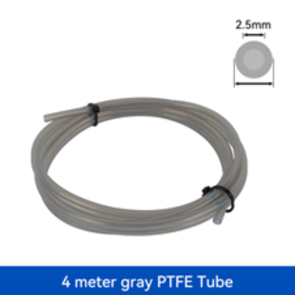 Filamont Teflon Tube 2.5×4mm (4 Meter, Gray) – High-Quality PTFE Tubing for FDM 3D Printers | Spare Parts by Protomont Technologies