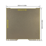 Bambu Lab H2D PEI Sheet (355×346) – Double-Sided Adhesion Sticker for 3D Print