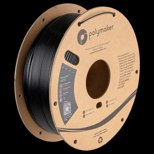 Polymaker PolyLite PETG Filament 1.75mm Black (1kg Spool) – Strong, Durable & Easy-to-Print 3D Printer Filament in India
