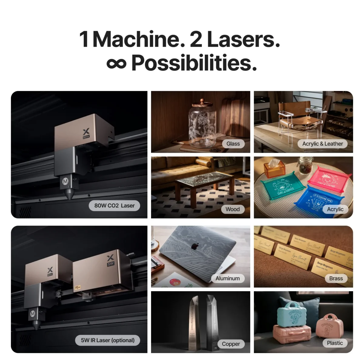 xTool P3 80W Flagship CO2 Laser Cutter with Intelligent Automation – Standalone(Free Gift CO2 Cylinder 1QTY) - Image 10