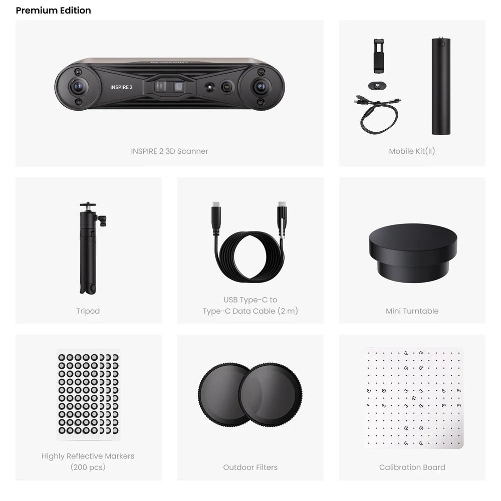 Premium_Edition Revopoint INSPIRE 2 – Wireless Infrared Laser & Structured Light 3D Scanner | Multi-Line Lasers, Outdoor Scanning | Protomont Technologies - Image 12