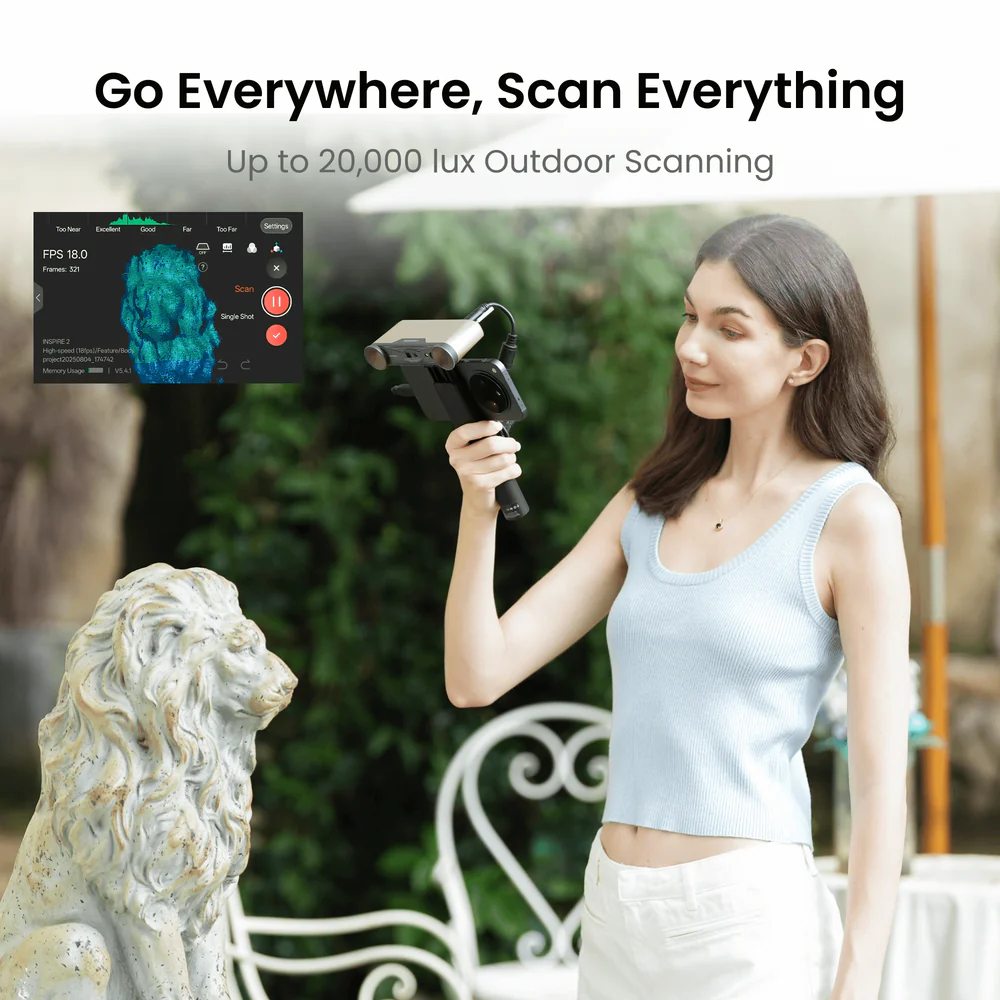 outdoor_scanning Revopoint INSPIRE 2 – Wireless Infrared Laser & Structured Light 3D Scanner | Multi-Line Lasers, Outdoor Scanning | Protomont Technologies - Image 5