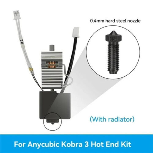 Anycubic Kobra 3 Hot End Kit Hard Steel Nozzle 0.4