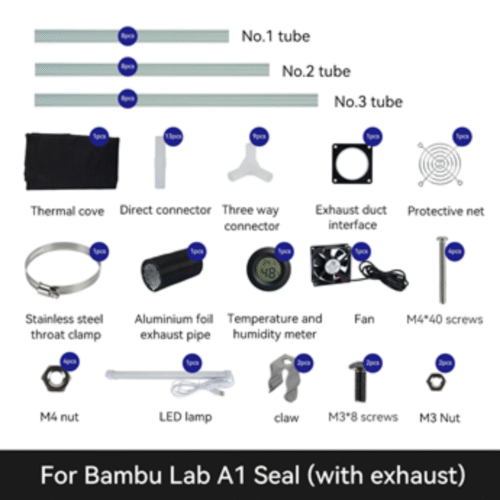Enclosure for Bambu Lab A1 with Exhaust Fan - Protomont Technologies