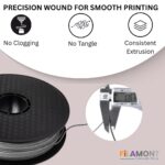 FiLAMONT Rapid PETG 3D Filament 1.75mm Grey Color – 1kg - Image 3
