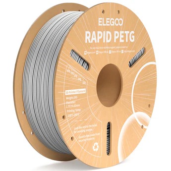 ELEGOO Rapid PETG Filament Grey– 1KG High-Speed Rigid PETG for FDM 3D Printing