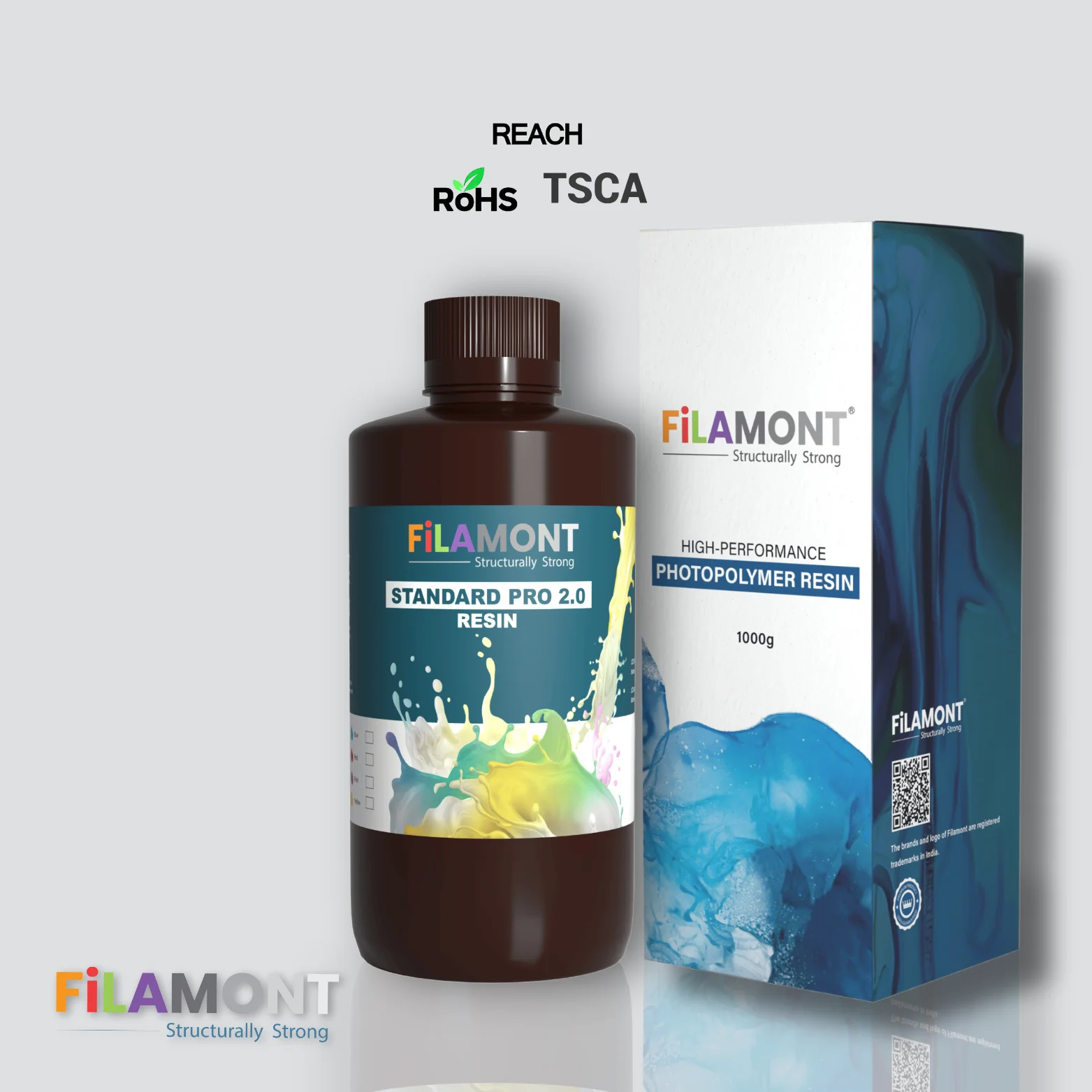 4-7 (1) Filamont Standard Pro Resin 2.0 (Translucent Blue) - Image 1