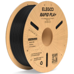 ELEGOO Rapid PLA Plus 3D Printer Filament (Black) – 1.75mm, 600mm/s High-Speed Printing, 1kg Spool